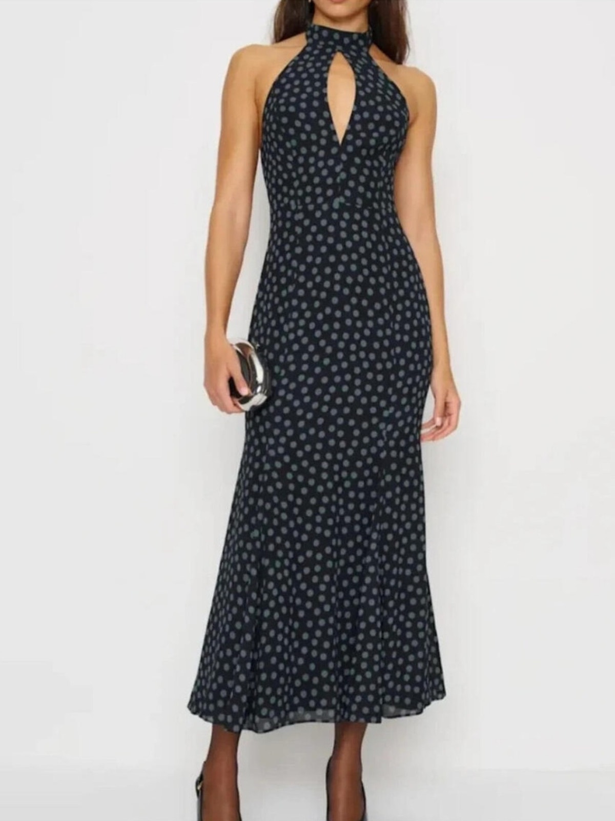 Reformation Noele Dress In Cosmic Dot 4